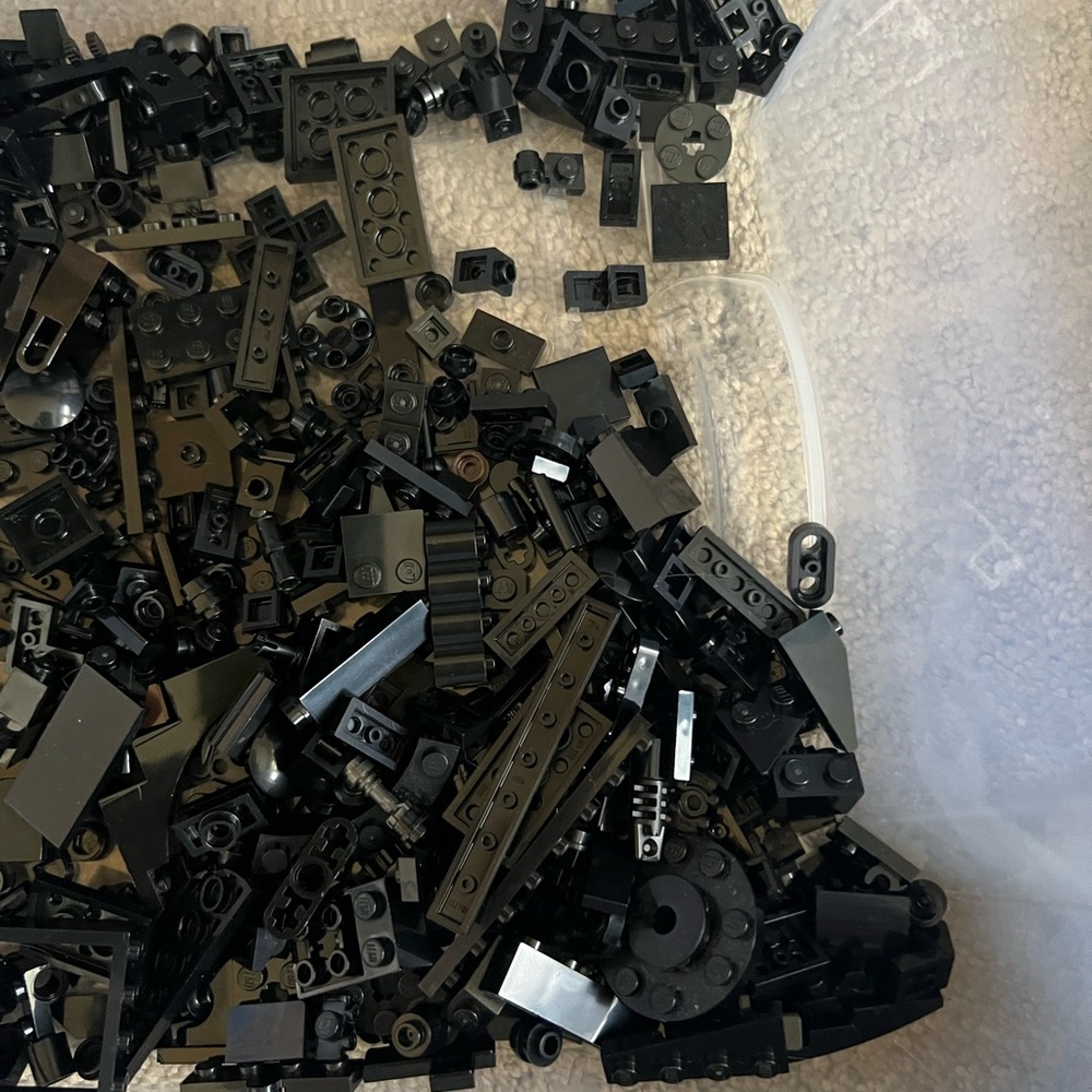 LEGO Small Black Accessories , Spare Parts And Small Brick Pieces. 1 Lbs - Picture 9 of 12